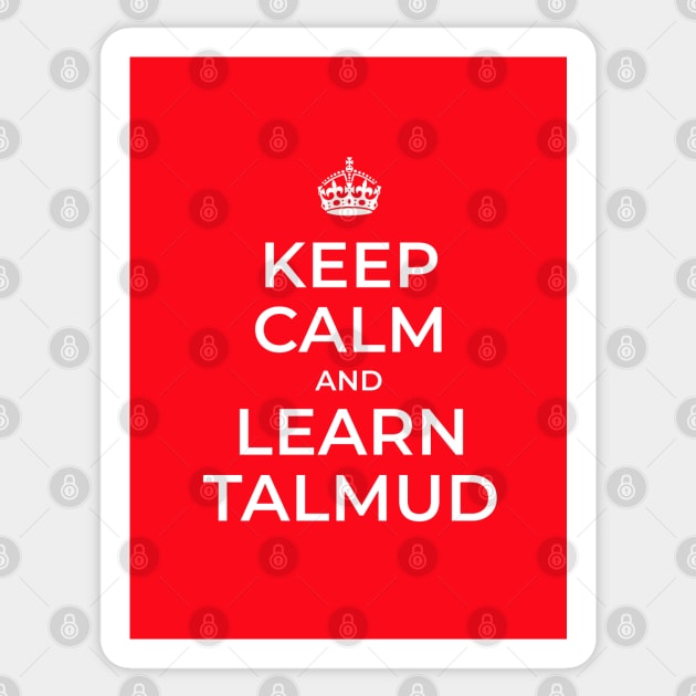 Keep Calm and Learn Talmud Sticker by cuteandgeeky